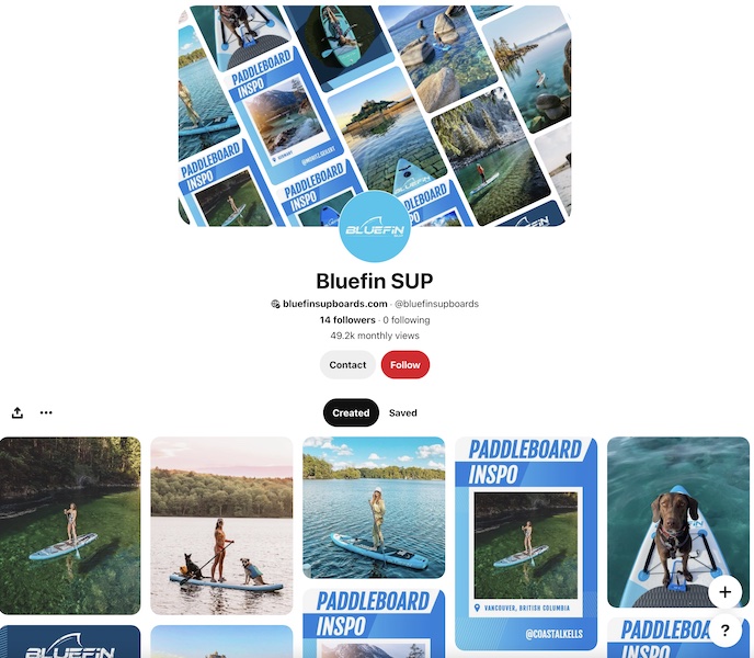 Bluefin SUP Pinterest Board