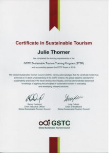GSTC Training Certificate - Julie Thorner