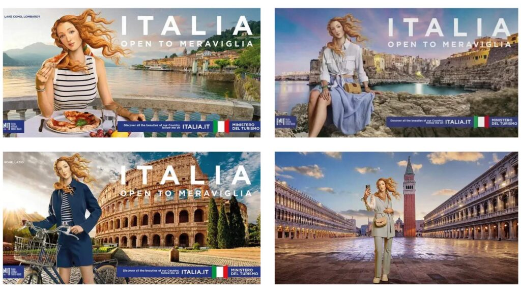 Italian ad example created with AI