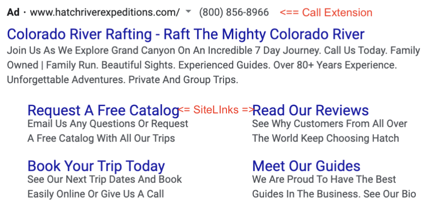Example of Site Link Extensions