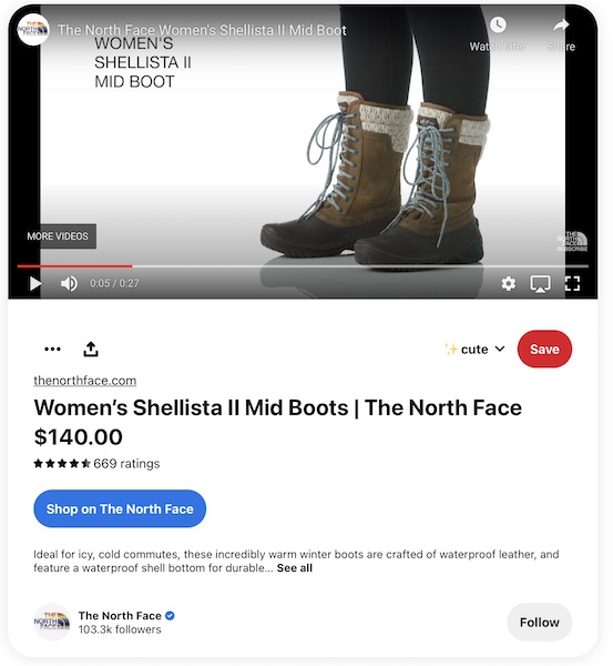 The North Face Video Pin