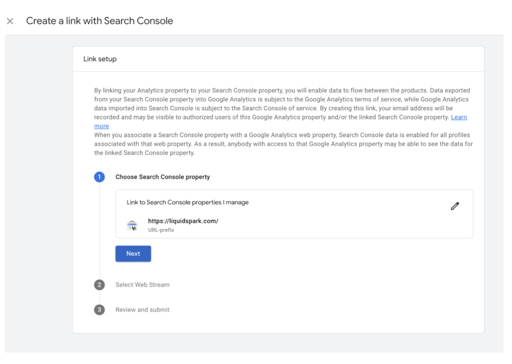 step 3 - Google Search Console