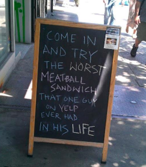 clever use of a bad review